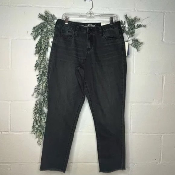 Universal Thread Black Wash Gray Highrise Stretch Denim Raw Hem SZ 14/32 - Picture 3 of 7